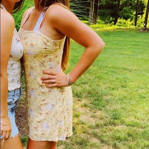 Yellow floral spring/summer dress